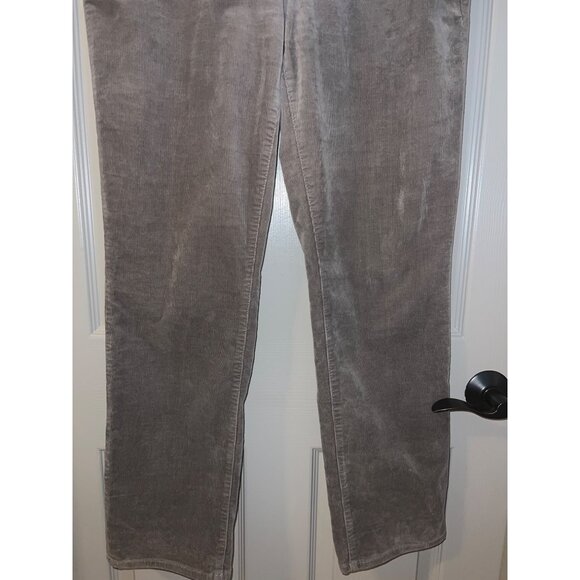 Talbots Corduroy Straight Leg Pants Curvy Fit Size 12 Gray Stretch Classic Style - Picture 3 of 15